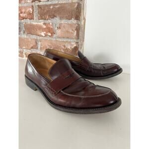 Vintage Salvatore Ferragamo Chestnut Brown Penny Loafers Men Sz 10.5 D 1980s/90s